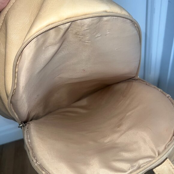 BEIS - The 2-in-1 Faux Leather Backpack In Beige - Picture 15 of 16